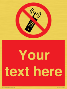 Custom No Mobiles Sign